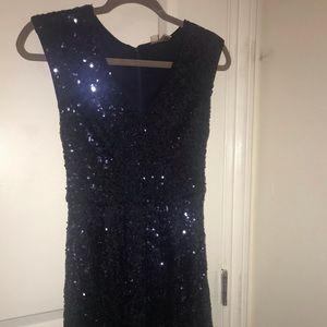Navy Sequined Dress